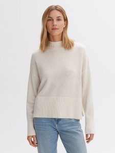 OPUS Sweter w kolorze kremowym rozmiar: 38. Brązowe swetry oversize Opus, bez wzorów, z wełny, bez ramiączek. Za 127,35 zł.