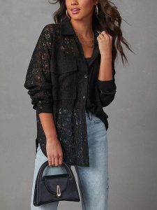 Milan Kiss Koszula w kolorze czarnym rozmiar: XL. Czarne koszule Milan Kiss, xl, bez wzorów, z koronki, bez kołnierzyka, bez ramiączek. Za 152,99 zł.