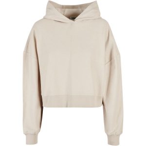 Damska krótka bluza z kapturem w prążki Urban Classics Oversized GT. Brązowe bluzy Urban Classics, bez wzorów, prążkowane, z kapturem. Za 237,00 zł.