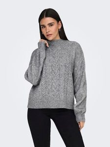 JDY Sweter w kolorze szarym rozmiar: XL. Szare swetry oversize JDY, xl, bez wzorów, ze splotem, bez ramiączek. Za 79,03 zł.