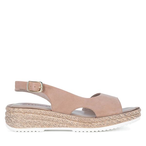 Sandały Lasocki. Brązowe sandały Lasocki, bez wzorów, bez obcasa, na płaskiej podeszwie, bez zapięcia. Za 159,99 zł.