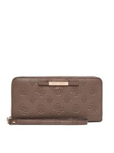 Guess Portfel Carmella Slg SWPD22 25146 Brązowy jasny. Brązowe portfele Guess, z aplikacjami, ze skóry. Za 294,99 zł.