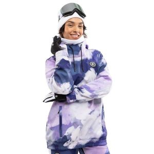 Damska kurtka snowboardowa Sporty zimowe SIROKO W1-W Kumo. Fioletowe kurtki SIROKO, na zimę, bez wzorów, z softshellu, bez kaptura. Za 320,00 zł.