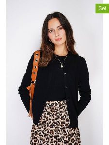 C& Jo 2-częściowy zestaw w kolorze czarnym rozmiar: 38. Czarne kardigany C& Jo, z kaszmiru. Za 209,82 zł.