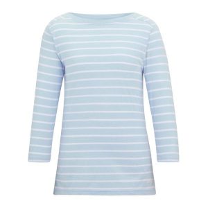 T-shirt Damski W Paski Baylette II. Białe t-shirty Regatta, bez wzorów, bez kołnierzyka, bez ramiączek. Za 88,99 zł.