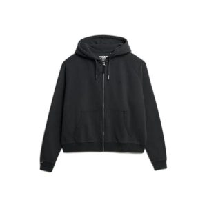 Damska bluza z kapturem zapinana na zamek Superdry Studios Relaxed. Czarne bluzy Superdry, bez wzorów, z kapturem. Za 348,85 zł.
