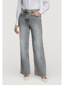 Morgan Jeansy 261-PIGRIM Szary Wide Leg. Szare jeansy Morgan, bez wzorów, z bawełny. Za 349,99 zł.