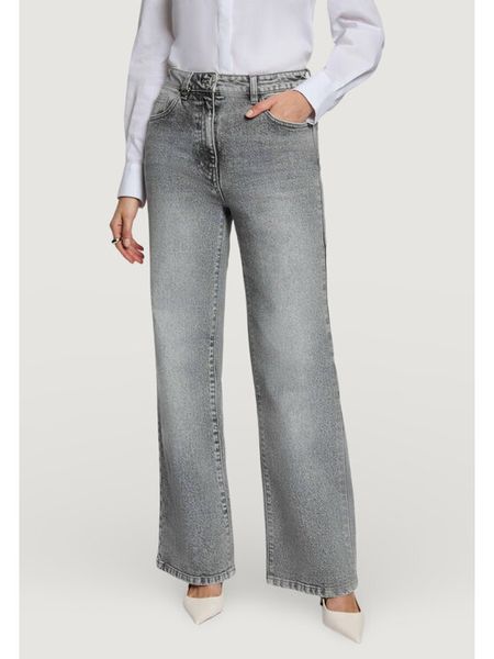 Morgan Jeansy 261-PIGRIM Szary Wide Leg. Szare jeansy Morgan, bez wzorów, z bawełny. Za 329,99 zł.