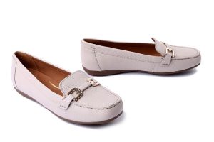 GEOX D84BMA 00046 C1122 papyrus, czółenka damskie. Brązowe czółenka Geox, bez wzorów, bez obcasa, bez zapięcia. Za 363,93 zł.