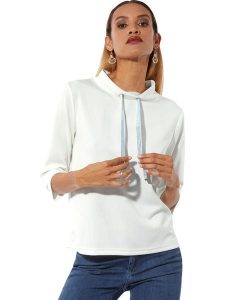 Creation L Bluza w kolorze białym rozmiar: 40. Białe bluzy creation L, l, bez wzorów, bez kaptura. Za 63,95 zł.
