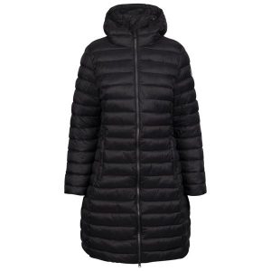 Kurtka Damska Dorothea Padded Jacket. Czarne kurtki Trespass, bez wzorów, z puchu, bez kaptura. Za 330,99 zł.
