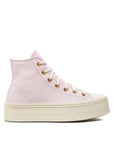 Converse Trampki Chuck Taylor All Star Modern Lift Platform Crafted Stitching A07578C Różowy. Czerwone trampki Converse, bez wzorów, z materiału, bez zapięcia. Za 289,99 zł.