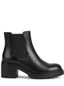 Geox Skórzane sztyblety "Damiana" w kolorze czarnym rozmiar: 39. Czarne botki Geox, bez wzorów, z gumy, bez zapięcia. Za 326,32 zł.