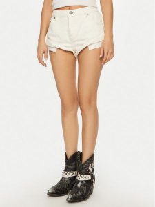 One Teaspoon Szorty jeansowe Bandits 26804 Écru Regular Fit. Szorty One Teaspoon, bez wzorów, z bawełny. Za 329,99 zł.