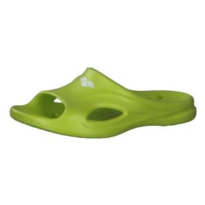 Klapki Arena Hydrosoft II Junior Hook. Zielone klapki Arena, bez wzorów, z materiału, bez obcasa. Za 47,59 zł.