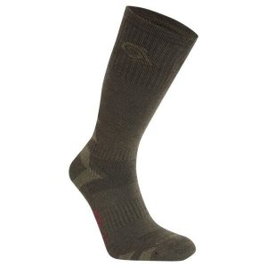 Skarpety Adwentowe Dla Dorosłych Unisex Z Mieszanki Wełny Odstraszającej Owady. Zielone skarpetki Craghoppers, bez wzorów, z wełny. Za 93,99 zł.