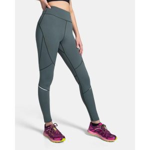 Damskie legginsy fitness Kilpi LAMIRAE-W. Zielone legginsy Kilpi, bez wzorów, z materiału. Za 138,03 zł.