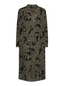 Ilse Jacobsen Sukienka w kolorze oliwkowo-czarnym rozmiar: 38. Brązowe sukienki Ilse Jacobsen, bez wzorów, z wiskozy, bez kołnierzyka, bez ramiączek, midi. Za 130,99 zł.