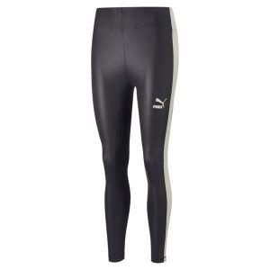 Legginsy damskie Puma T7 SHINY. Czarne legginsy Puma, bez wzorów. Za 121,99 zł.