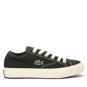Lacoste. Czarne trampki Lacoste, bez wzorów, bez zapięcia. Za 259,99 zł.