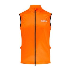 Damski Gilet Kolarski – Pomarańczowy. Brązowe kurtki KEADA SPORTS, xl, bez wzorów, bez kaptura. Za 332,00 zł.