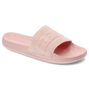 Różowe Klapki Big Star Wodoodporne Buty Damskie. Czerwone klapki Big Star, bez wzorów, ze skóry, bez obcasa. Za 89,99 zł.