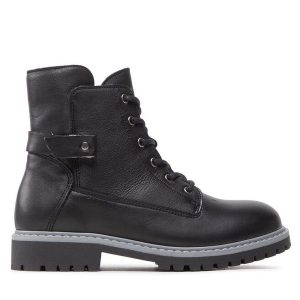 Trapery Filipe. Czarne buty zimowe Filipe, bez obcasa, bez zapięcia. Za 499,99 zł.