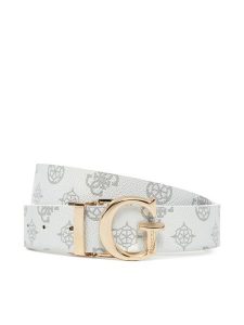 Guess Pasek Damski BW9171 P4430 Biały. Białe paski Guess, z aplikacjami, ze skóry. Za 149,99 zł.