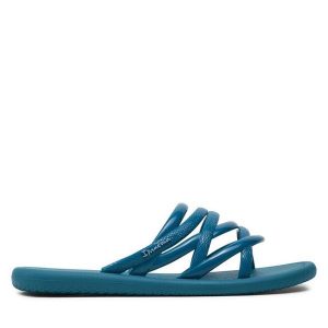 Klapki Ipanema. Niebieskie klapki Ipanema, bez wzorów, bez obcasa. Za 129,99 zł.