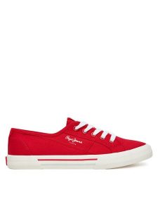 Pepe Jeans Tenisówki Brady Basic W PLS31287 Czerwony. Czerwone trampki Pepe Jeans, bez wzorów, z jeansu, bez zapięcia. Za 199,99 zł.
