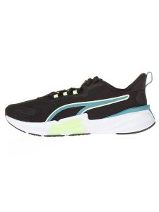 Puma Buty "PWR XX Nitro Luxe" w kolorze czarno-błękitno-białym do biegania rozmiar: 40. Białe buty sportowe Puma, bez wzorów, bez zapięcia, do biegania. Za 303,06 zł.