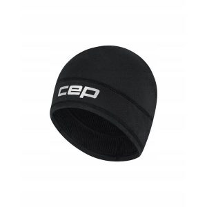 Ciepła zimowa czapka termiczna beanie unisex Core Run CEP. Czarne czapki CEP, bez wzorów, z elastanu, sportowe. Za 79,00 zł.