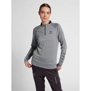 Bluza damska z zamkiem błyskawicznym Hummel hmlGG12 Action. Szare bluzy Hummel, s, bez wzorów, bez kaptura. Za 170,00 zł.