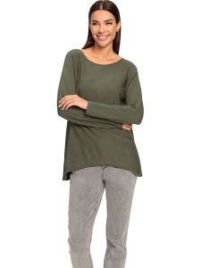 Heine Sweter w kolorze khaki rozmiar: 38. Brązowe swetry oversize Heine, bez wzorów, bez ramiączek. Za 59,45 zł.