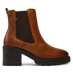 Botki s.Oliver. Brązowe botki s.Oliver, bez wzorów, bez obcasa, na słupku, bez zapięcia. Za 379,99 zł.