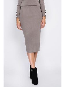 William de Faye Spódnica w kolorze szarobrązowym rozmiar: 34. Brązowe spódnice William de Faye, bez wzorów, z kaszmiru, klasyczne, midi. Za 104,99 zł.