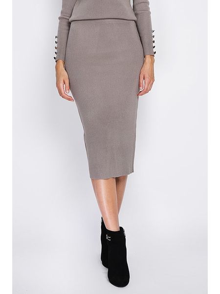 William de Faye Spódnica w kolorze szarobrązowym rozmiar: 42. Brązowe spódnice William de Faye, bez wzorów, z kaszmiru, klasyczne, midi. Za 143,90 zł.