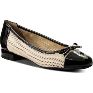 Baleriny GEOX - D Wistrey G D724GG 0BCHH C8616 Skin/Black. Balerinki marki Geox. W wyprzedaży za 279,00 zł.