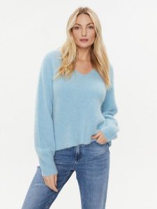 Marella Sweter Amedea 2333661936200 Niebieski Regular Fit. Niebieskie swetry klasyczne Marella, xs, z syntetyku, bez kołnierzyka. Za 549,99 zł.