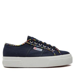 Tenisówki Superga. Niebieskie trampki Superga, bez wzorów, bez zapięcia. Za 329,99 zł.