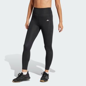 Legginsy Optime Stash 7/8. Czarne legginsy ADIDAS, bez wzorów. Za 259,00 zł.