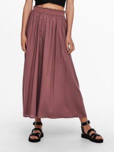 ONLY Spódnica maxi Venedig 15164606 Różowy Regular Fit. Czerwone spódnice ONLY, l, bez wzorów, z wiskozy, maxi. Za 89,99 zł.