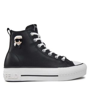 Trampki KARL LAGERFELD. Czarne trampki KARL LAGERFELD, bez wzorów, bez zapięcia. Za 489,99 zł.