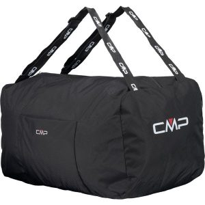 Torba sportowa FOLDABLE GYM BAG 25L składana lekka wodoodporna. Czarne torby podróżne i sportowe CMP, bez wzorów. Za 99,99 zł.