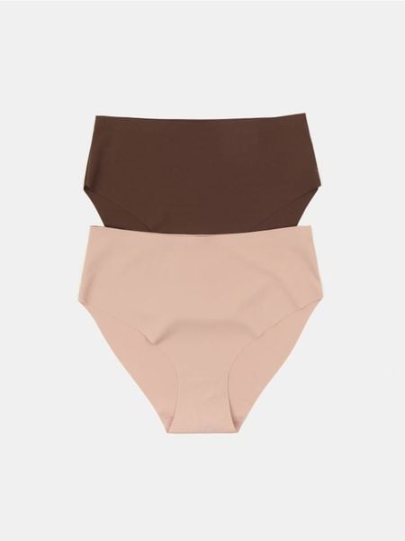 Bezszwowe majtki figi z wysokim stanem 2 pack - wielobarwny. Figi Sinsay, bez wzorów. Za 19,99 zł.