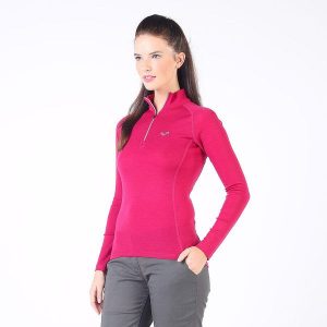 Vega - damska koszulka 100% merino wełna 195 g/m² z zamkiem YKK. Zielone bluzy WOOLONA, bez wzorów, z wełny, bez ramiączek. W wyprzedaży za 306,00 zł.