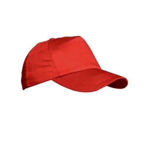 Gładka 5panelowa Czapka Bejsbolówka Unisex. Czerwone czapki RESULT, bez wzorów, z bawełny. Za 33,99 zł.