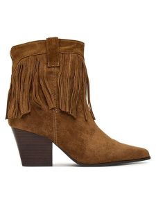 Aldo Botki Jollene 14088521 Brązowy. Brązowe botki ALDO, bez wzorów, ze skóry, bez obcasa, na słupku, bez zapięcia. Za 529,99 zł.