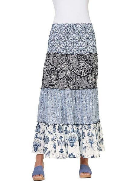 Heine Spódnica w kolorze niebieskim rozmiar: 42. Niebieskie spódnice Heine, bez wzorów, z bawełny, maxi. Za 78,66 zł.