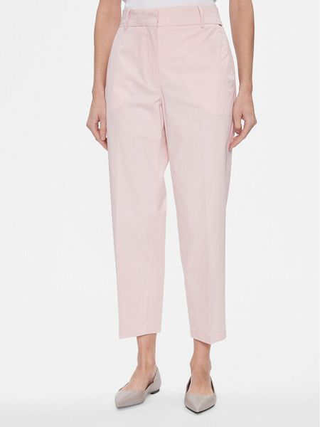 Tommy Hilfiger Chinosy WW0WW40504 Różowy Straight Fit. Czerwone chinosy TOMMY HILFIGER, bez wzorów, z bawełny. Za 289,99 zł.